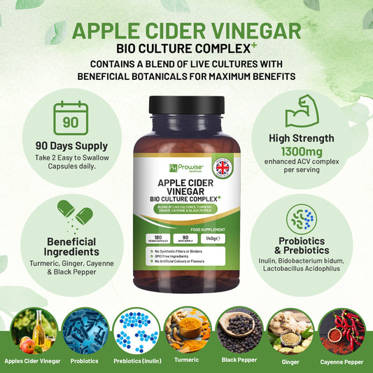 Apple Cider Vinegar Bio Culture Complex 1300mg