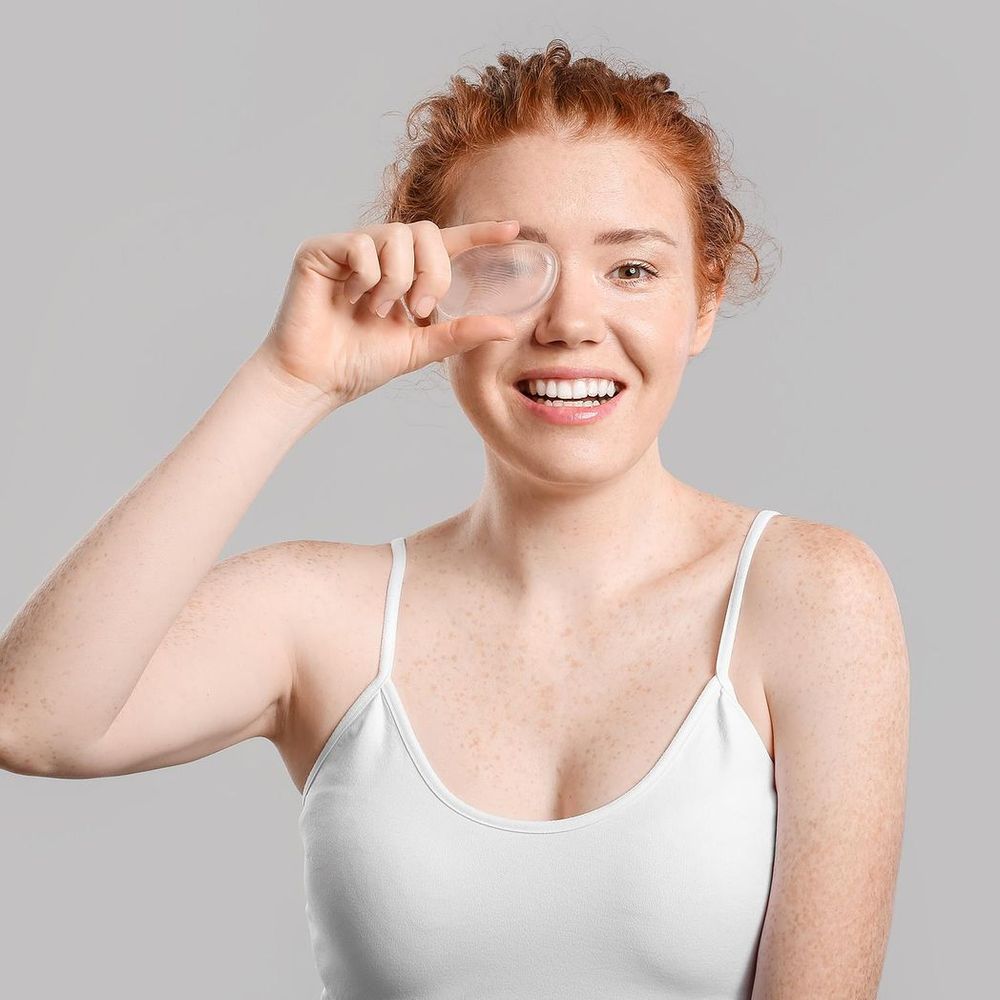 Natural Silicone Clear Make-Up Sponge