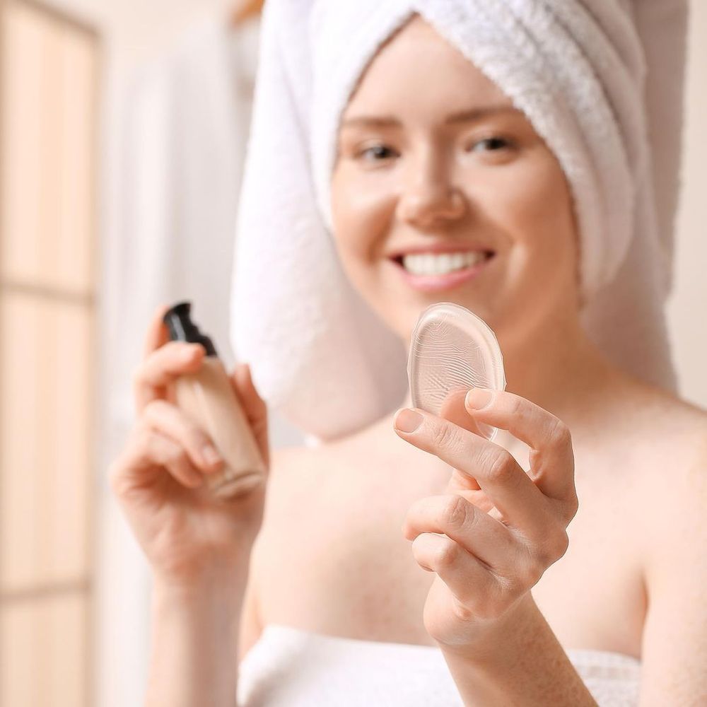 Natural Silicone Clear Make-Up Sponge