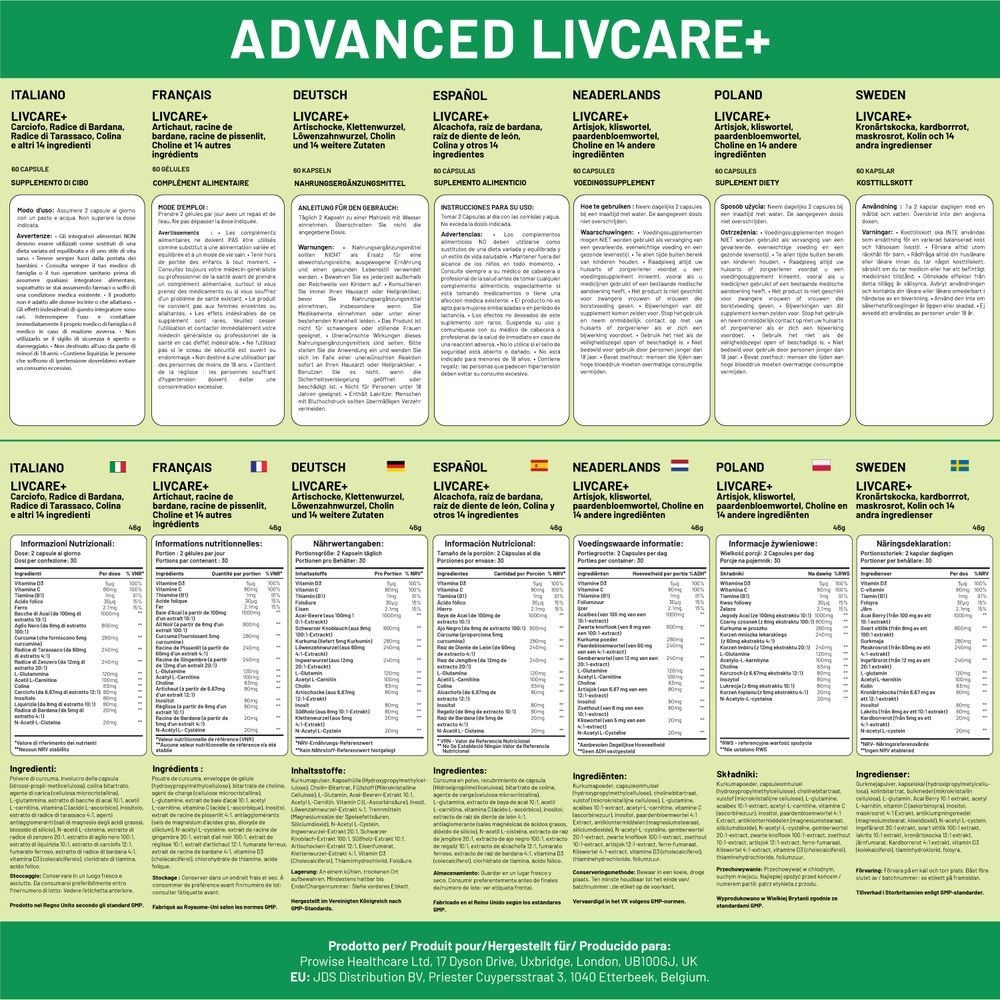 Advanced Livcare+ 60 Capsules Liver Cleanse Detox and Repair for men and women