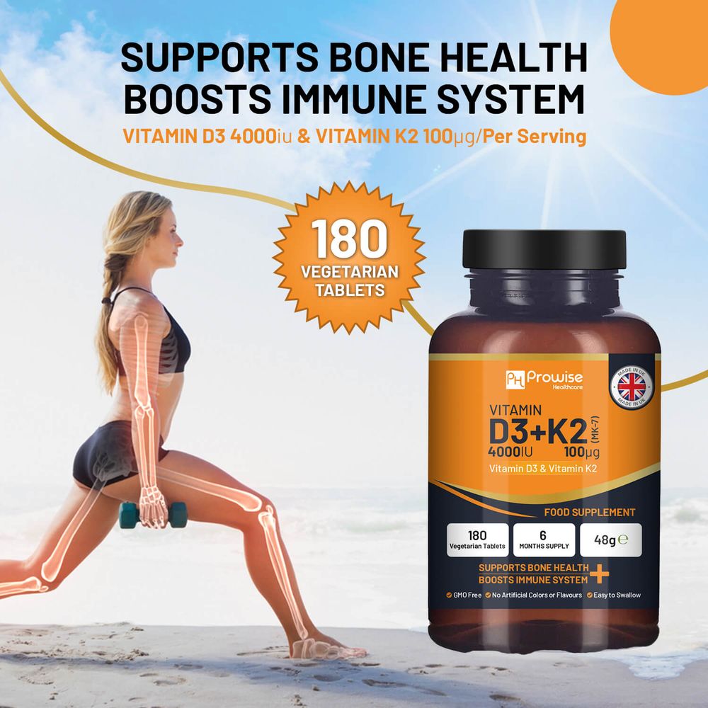 Organic Vitamin D3 4000IU + K2 MK7 100μg