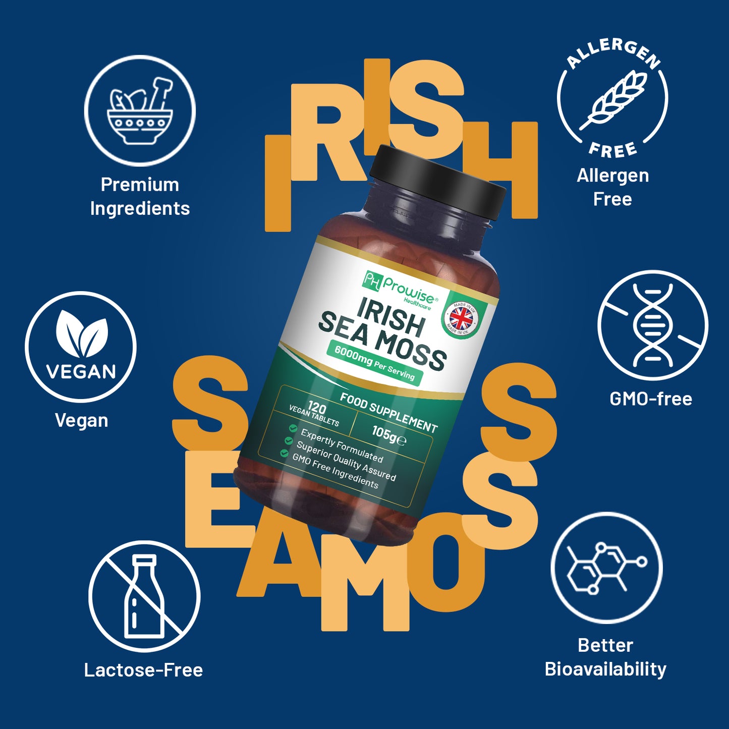 Irish Sea Moss Tablets 6000mg