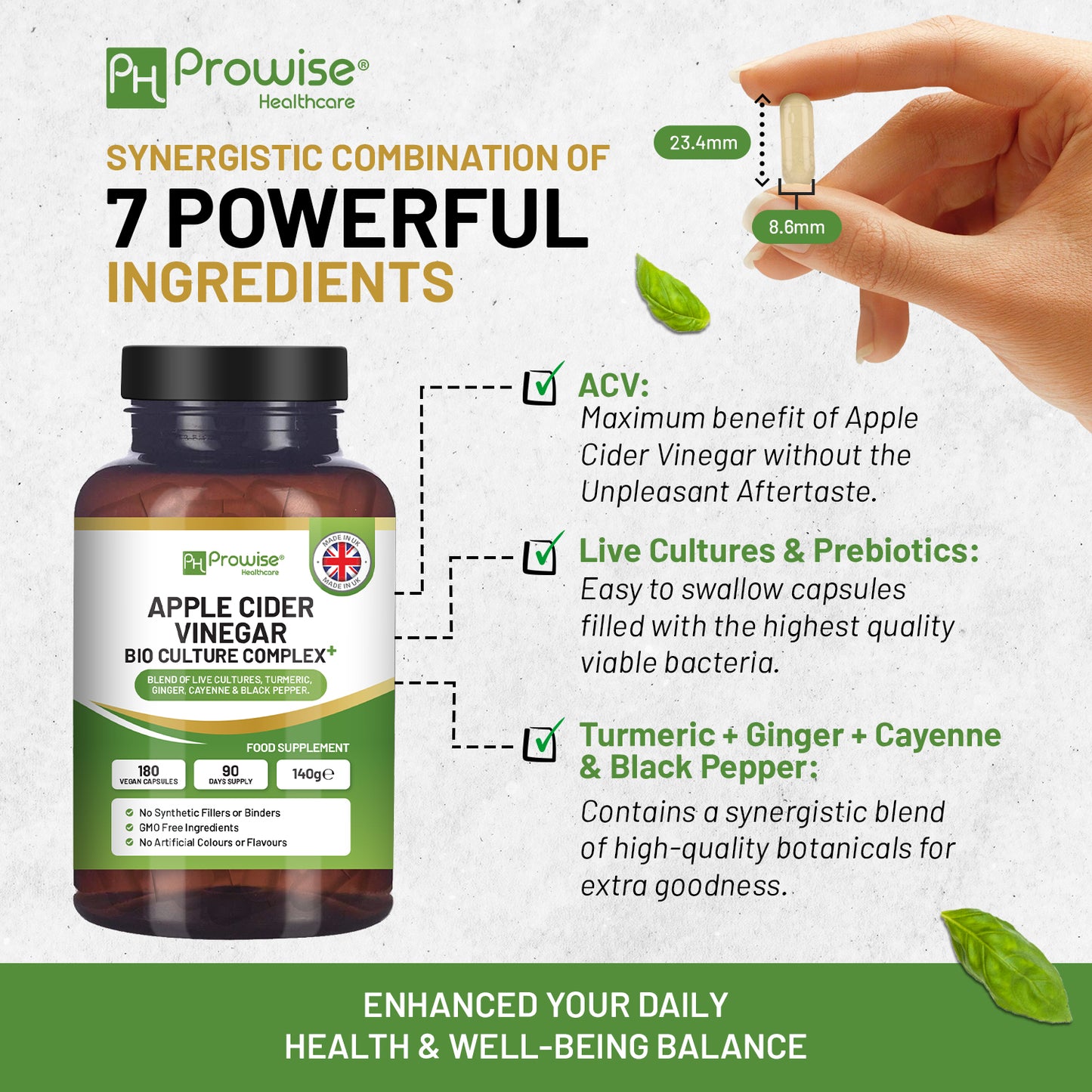 Apple Cider Vinegar Bio Culture Complex 1300mg