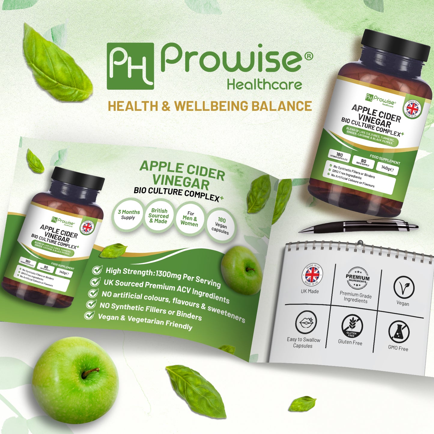 Apple Cider Vinegar Bio Culture Complex 1300mg