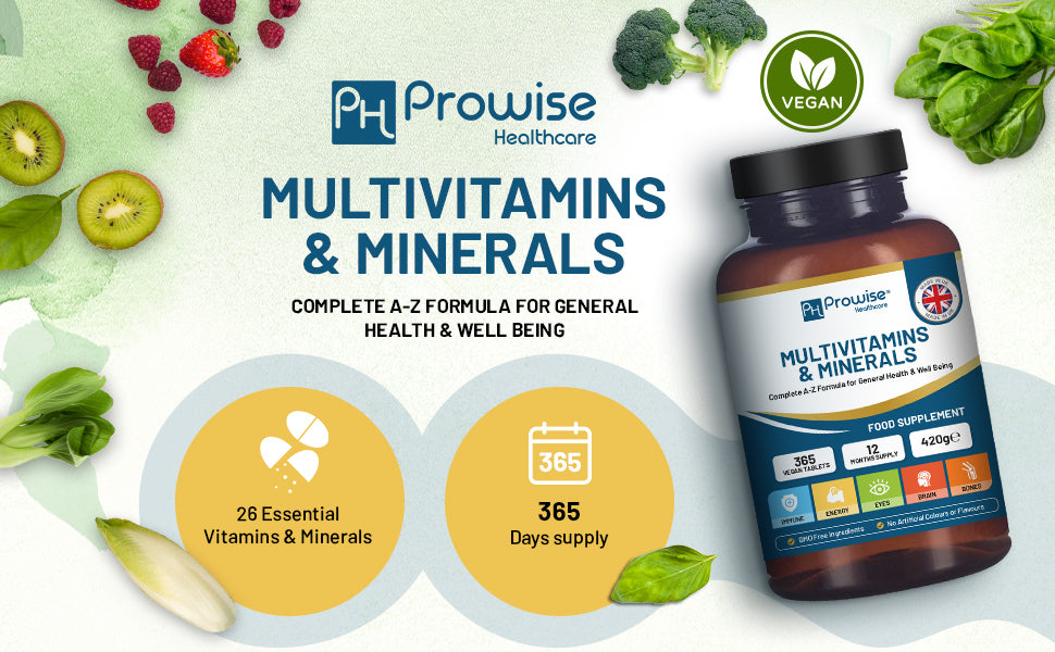 Multivitamins & Minerals Tablets | 26 Active Vitamins & Minerals
